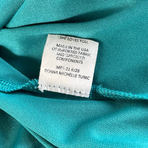 💖5/$25 Show Me Your Mumu Donna Michelle Tunic Green Yellow Lightweight  Large - Picture 7 of 12